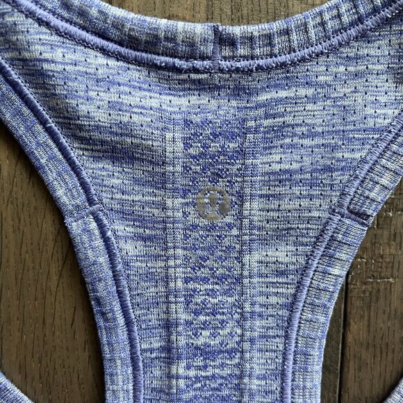 Lululemon Swiftly Tech Racerback Tank Top Size 4 Heather Purple Gym Yoga Active - Picture 5 of 7
